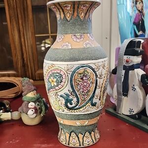 Floral Paisley Ceramic Vase